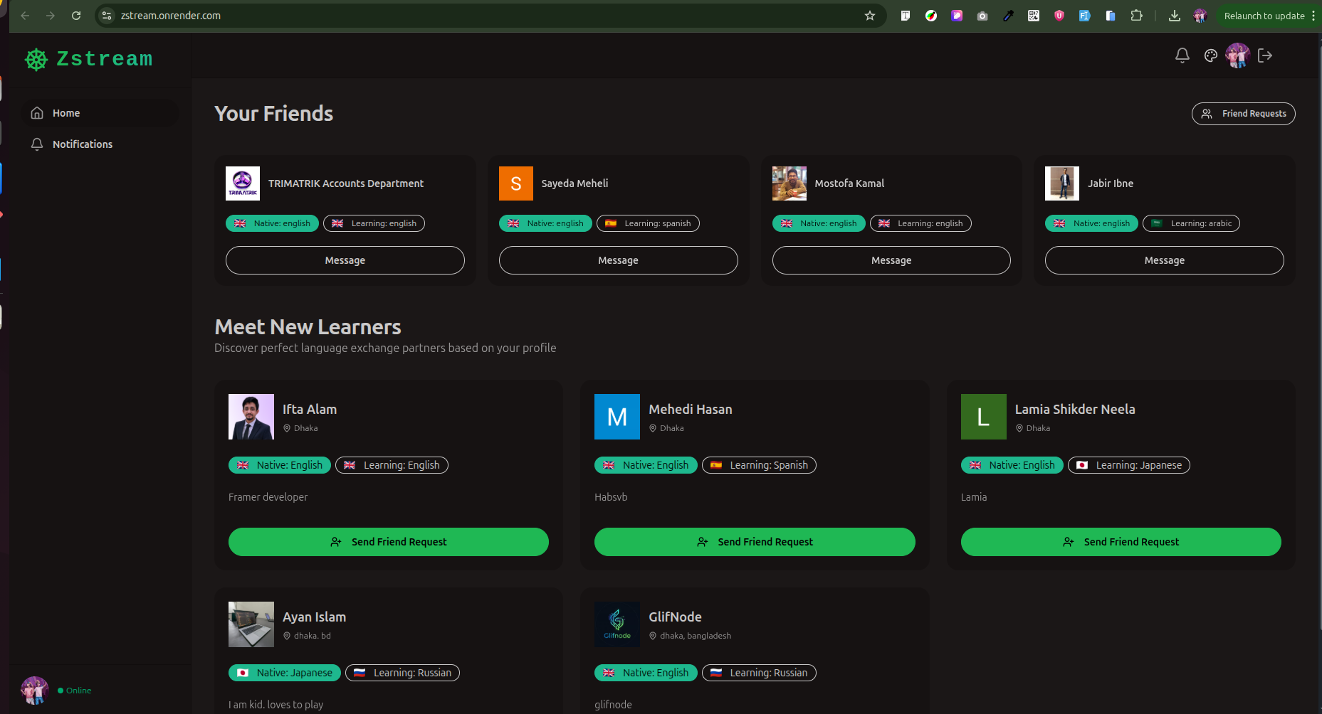 chat and video calling app